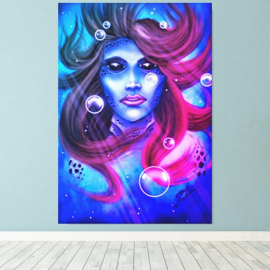 Mermaid Canvas Afdruk (Insitu (Houten vloer))