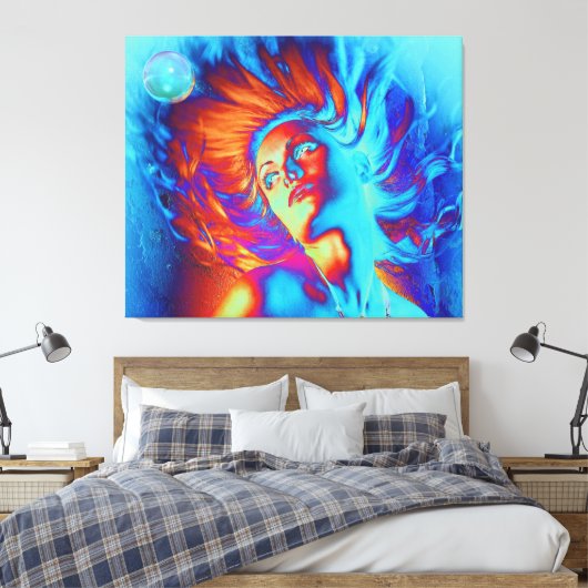 Mermaid Canvas Afdruk (Insitu (Slaapkamer))