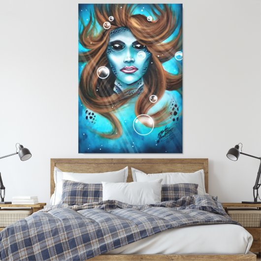 Mermaid Canvas Afdruk (Insitu (Slaapkamer))