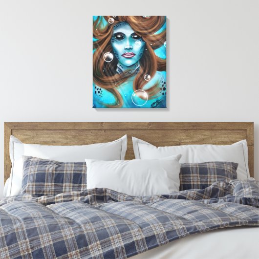 Mermaid Canvas Afdruk (Insitu (Slaapkamer))
