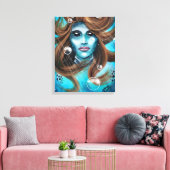 Mermaid Canvas Afdruk (Insitu (Woonkamer))