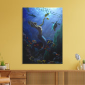 Mermaid Canvas Afdruk (Insitu (Woonkamer))