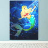 Mermaid Canvas Afdruk (Insitu (Houten vloer))