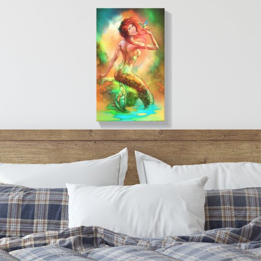 Mermaid Canvas Art Afdruk (Insitu (Slaapkamer))