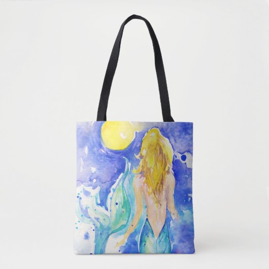 Mermaid Canvas tas (Voorkant)