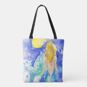 Mermaid Canvas tas (Achterkant)