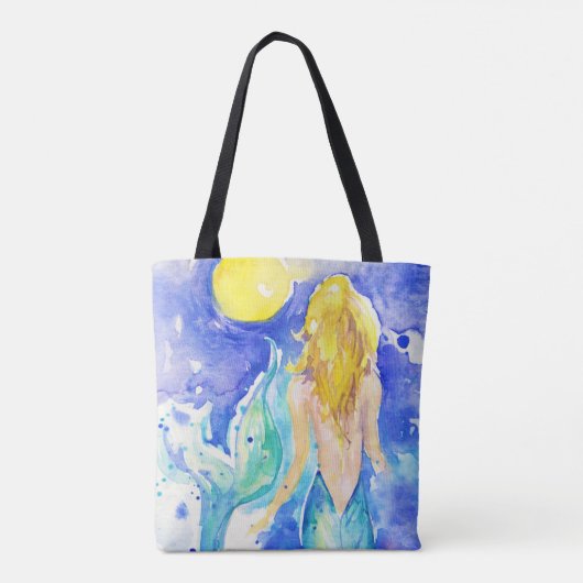 Mermaid Canvas tas (Achterkant)