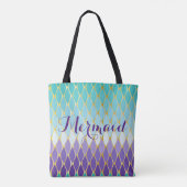 Mermaid canvas tas (Achterkant)