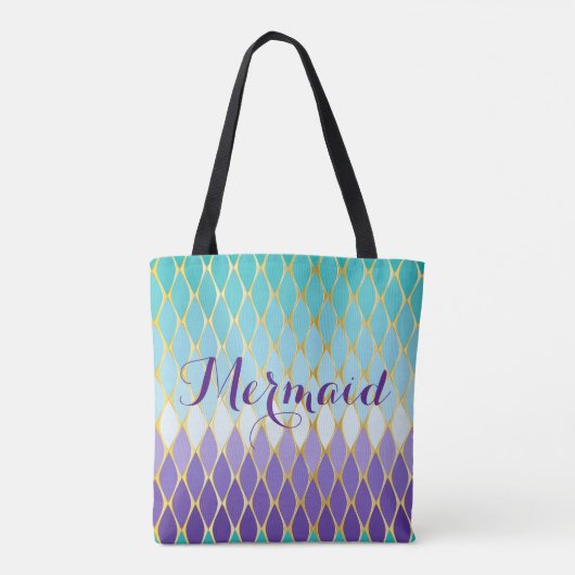 Mermaid canvas tas (Achterkant)