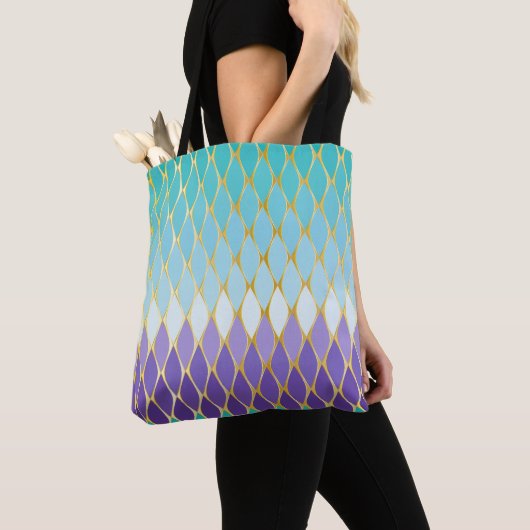 Mermaid canvas tas (Dichtbij)