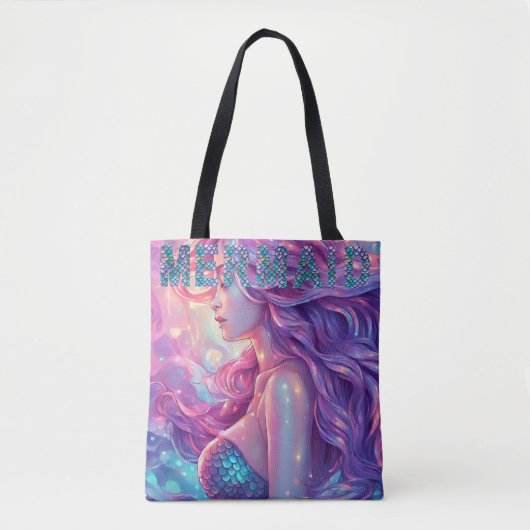 Mermaid Canvas tas (Voorkant)