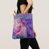 Mermaid Canvas tas (Dichtbij)