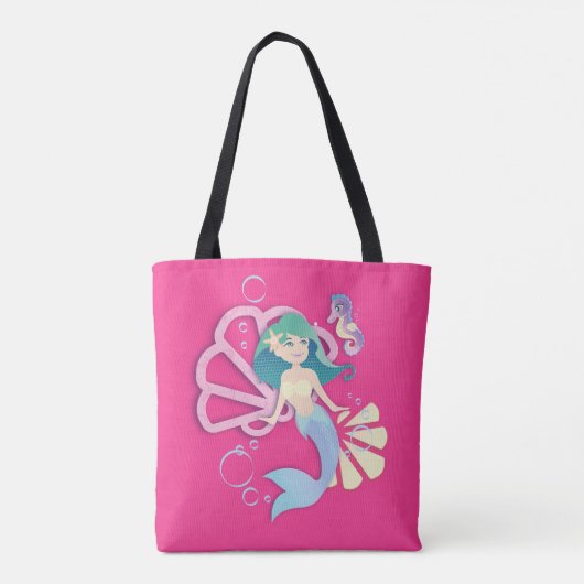 Mermaid Canvas tas (Achterkant)
