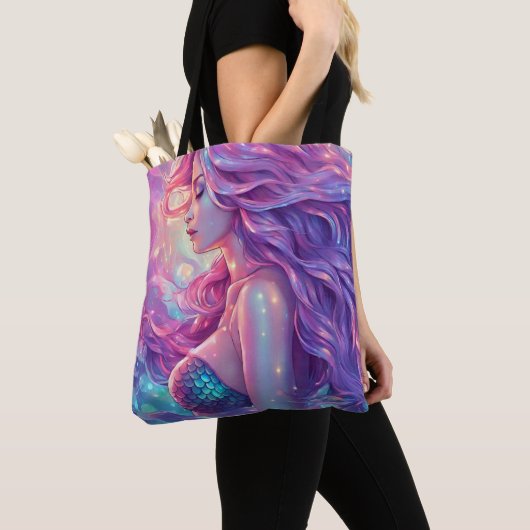 Mermaid Canvas tas (Dichtbij)