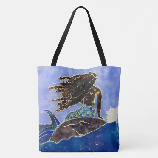 Mermaid Canvas tas (Achterkant)