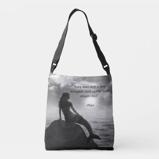 Mermaid Canvas tas met Citaat van Plato (Achterkant)
