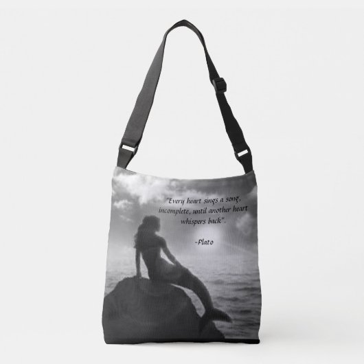 Mermaid Canvas tas met Citaat van Plato (Voorkant)