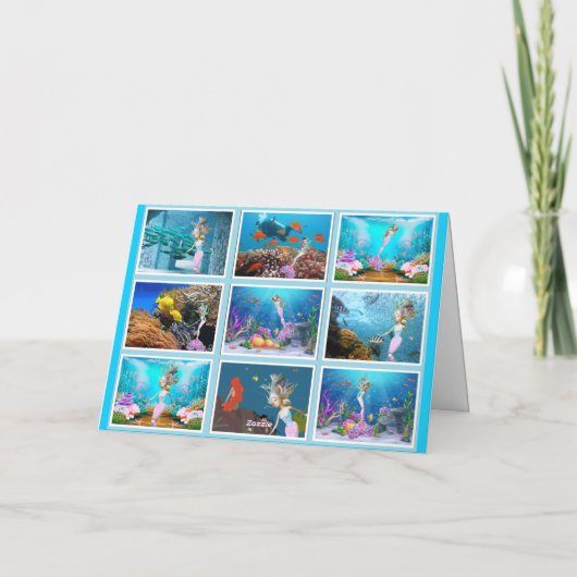 Mermaid card bedankkaart (Achterkant)