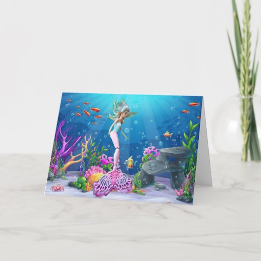 Mermaid card bedankkaart (Voorkant)