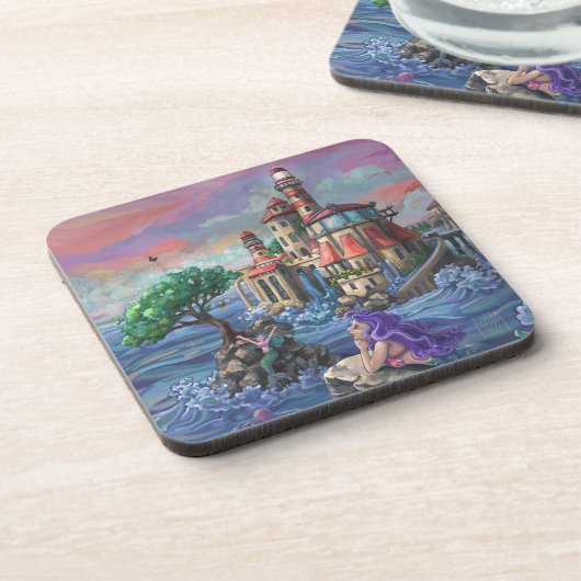 Mermaid Castle Bier Onderzetter (Linkerzijde)
