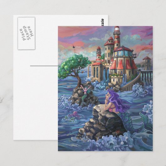 Mermaid Castle Briefkaart (Voorkant / Achterkant)