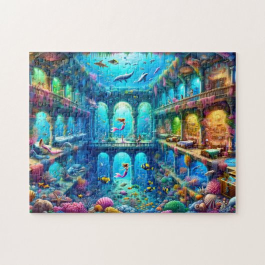 Mermaid Castle Enchanting Underwater Kingdom Legpuzzel (Horizontaal)