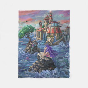 Mermaid Castle Fleece Deken