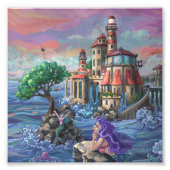 Mermaid Castle Foto Afdruk (Voorkant)