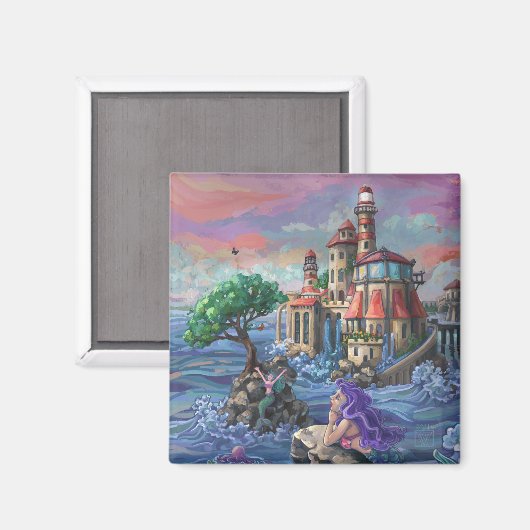 Mermaid Castle Magneet (Voorkant / Achterkant)