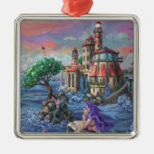 Mermaid Castle Metalen Ornament (Voorkant)