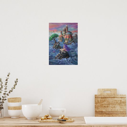 Mermaid Castle Poster (Keuken)