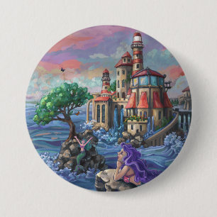 Mermaid Castle Ronde Button 7,6 Cm