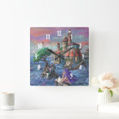 Mermaid Castle Vierkante Klok (Huis)
