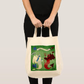 Mermaid cat Angle and Devil Canvas tas (Voorkant (product))