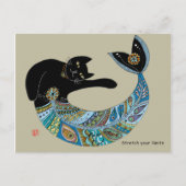Mermaid cat briefkaart (Voorkant)