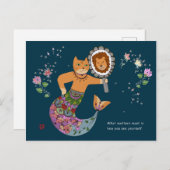 Mermaid cat briefkaart (Voorkant / Achterkant)