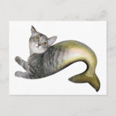 Mermaid Cat Briefkaart (Voorkant)
