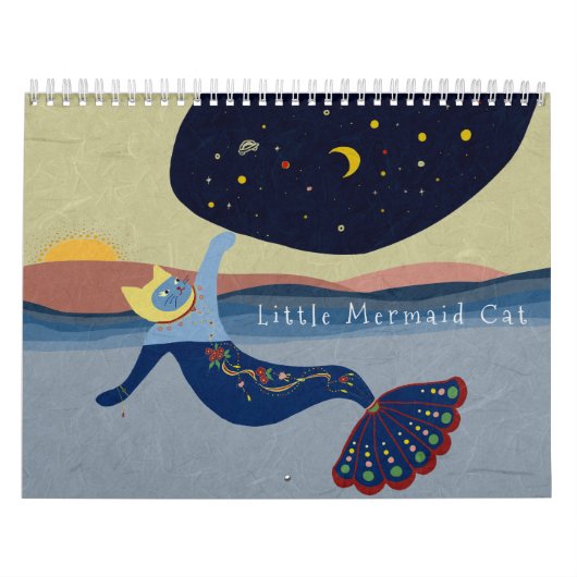 Mermaid Cat Calendar Kalender (Hoes)