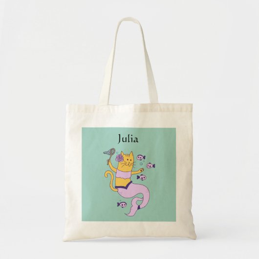 Mermaid Cat Canvas tas (Voorkant)