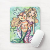 Mermaid Cat Kat Mousepad van Molly Harrison Muismat (Met muis)