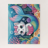 Mermaid Cat Legpuzzel (Verticaal)