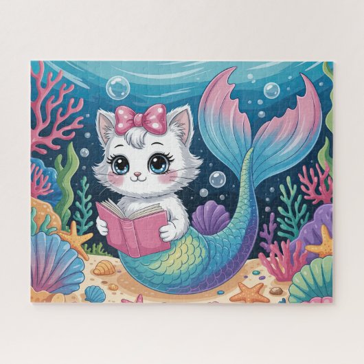 Mermaid Cat Legpuzzel (Horizontaal)