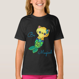 Mermaid Cat Ocean Dream Fantasy Schattig T-shirt
