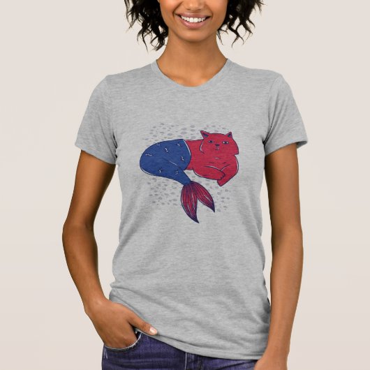 Mermaid Cat T-shirt (Voorkant)