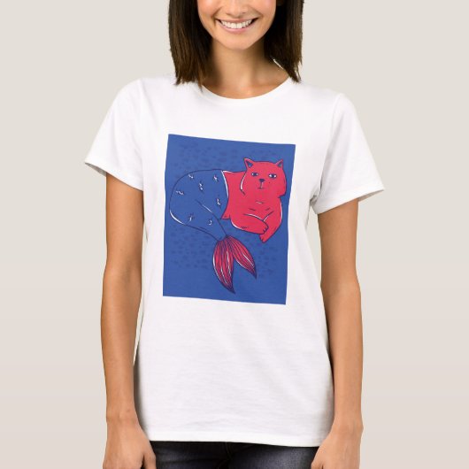 Mermaid Cat T-shirt (Voorkant)