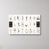 Mermaid cat Tarot Major Arcana Canvas Afdruk (Voorkant)