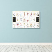 Mermaid cat Tarot Major Arcana Canvas Afdruk (Insitu (Houten vloer))