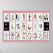 Mermaid cat Tarot Major Arcana Poster (Voorkant)