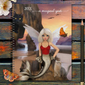Mermaid Cats Surreal Fantasy Planner