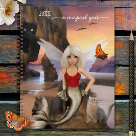 Mermaid Cats Surreal Fantasy Planner